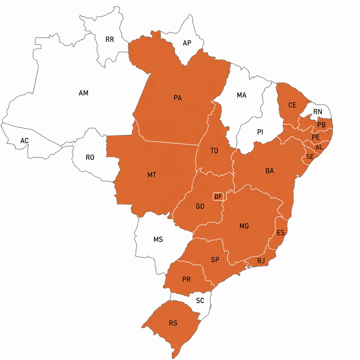 Estados brasileiros onde a Concimed atua